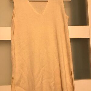 Worth, 100% wool sweater vest, cream